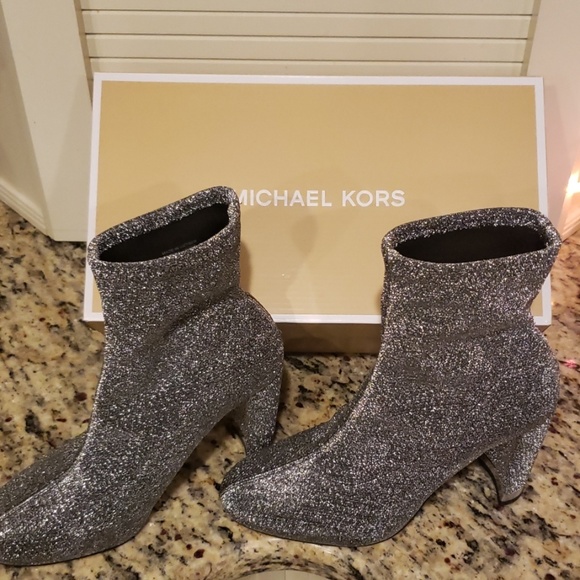 michael kors silver boots